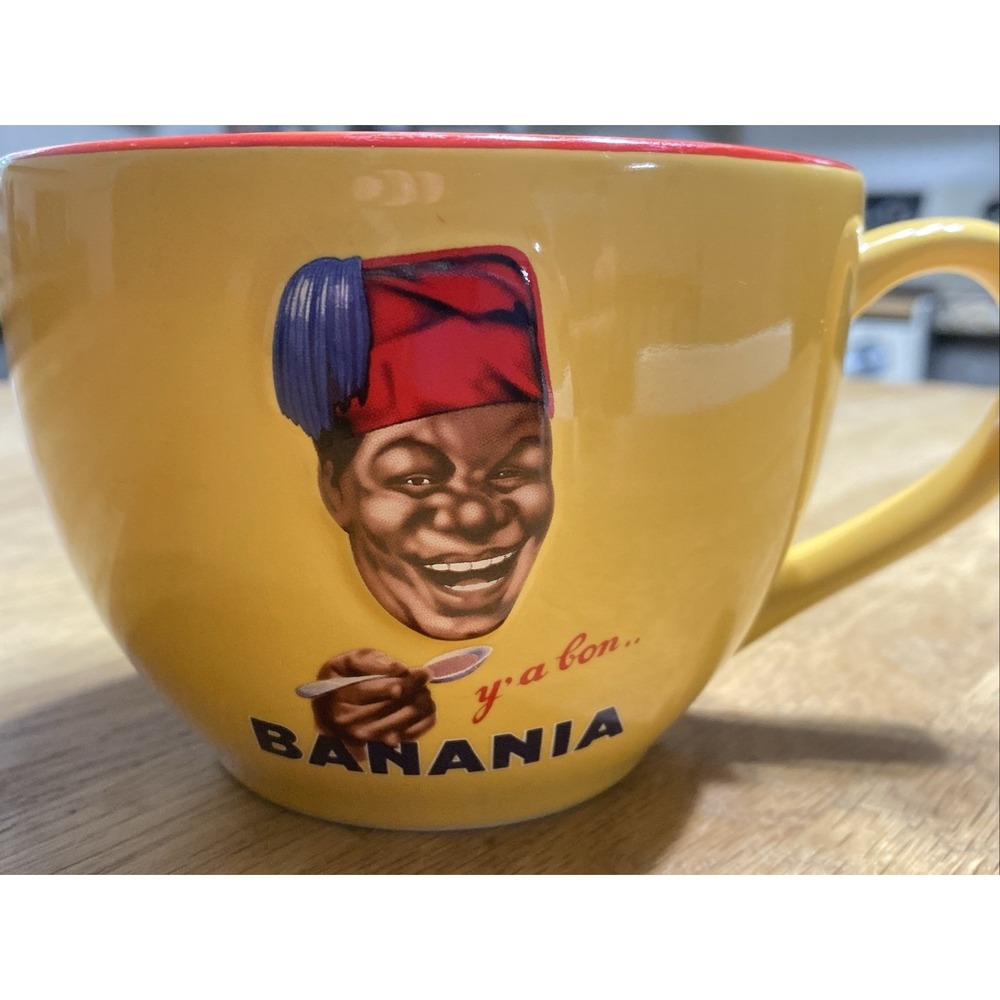 Vintage BANANIA - Y'a bon France - Yellow Soup Mug Editions Clouet